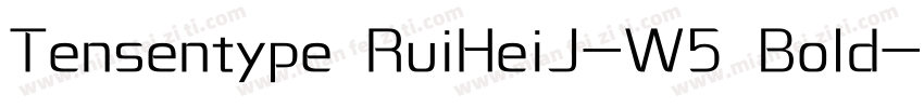 Tensentype RuiHeiJ-W5 Bold字体转换